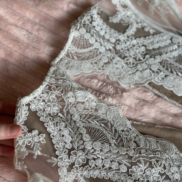 Tea length cream lace Cocktail Dress size 4 - Picture 7 of 7